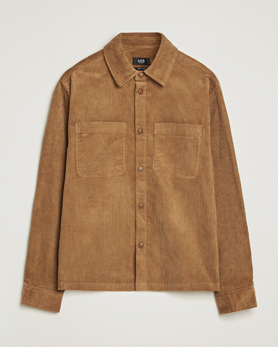 A.P.C. Leon Corduroy Overshirt Brown – Marron