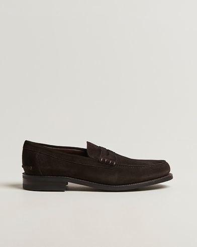 Loake 1880 Kingscliffe Suede Loafer Dark Brown – Marron