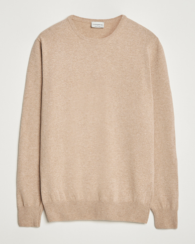 Morgano Wool/Cashmere Crewneck Beige – Beige