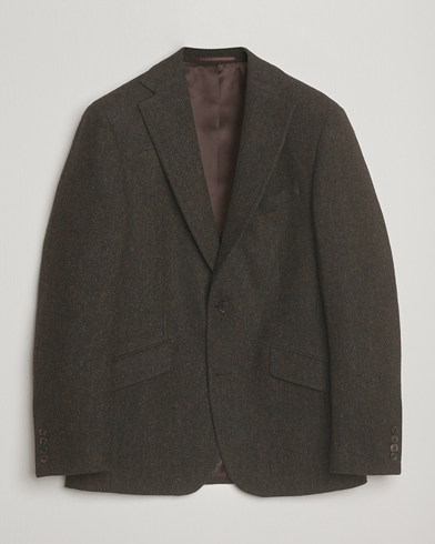 Walker Slater Edward Shetland Wool Donegal Blazer Dark Brown – Marron