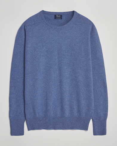 William Lockie Melrose Cashmere Crew Neck Blue – Bleu