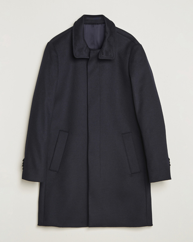Tiger of Sweden Aleric Wool/Cashmere Stand Up Coat Light Ink – Bleu