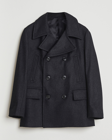 Tiger of Sweden Mahler Wool/Cashmere Peacoat Charcoal – Gris