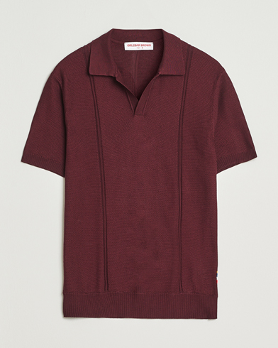 Orlebar Brown Horton Pique Texture Polo Damson – Rouge