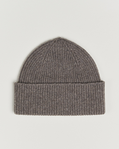 Robert Mackie Clyde Lambswool Beanie Light Brown – Marron
