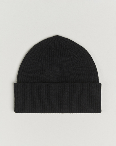 Robert Mackie Clyde Lambswool Beanie Black – Noir
