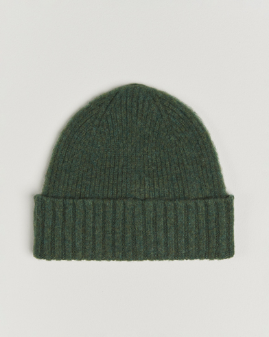 Robert Mackie Rona Ribbed Shaggy Lambswool Beanie Green – Vert