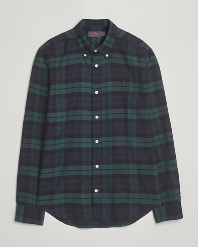 Morris Soft Twill Tartan Shirt Navy – Bleu
