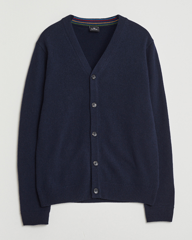 PS Paul Smith Merino Knitted Cardigan Blue – Bleu