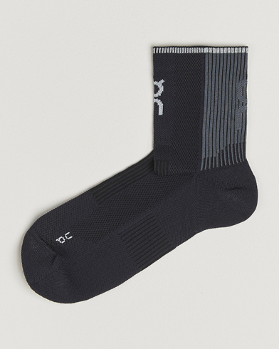 ON Performance Run Sock Mid Black - Taille: S - Coloeur: Noir