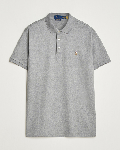 Polo Ralph Lauren Custom Slim Fit Cotton Polo Steel Heather – Gris