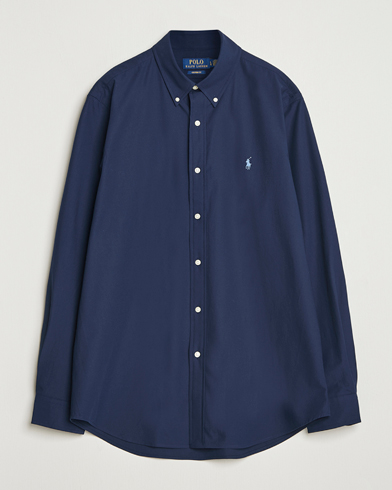 Polo Ralph Lauren Custom Fit Stretch Poplin Shirt Newport Navy – Bleu