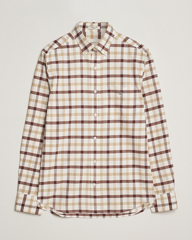 GANT Regular Fit Oxford Checked Shirt Mahogany Brown – Marron