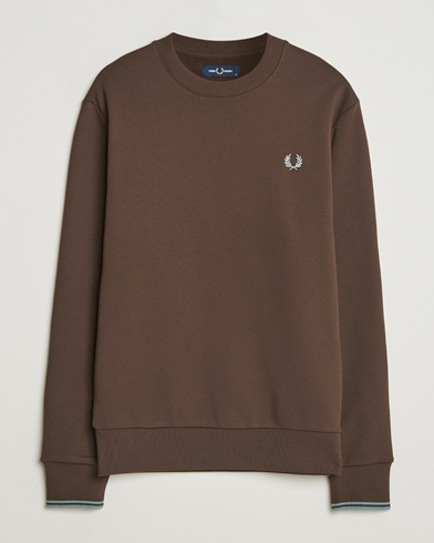 Fred Perry Crew Neck Sweatshirt Burnt Tobacco – Marron