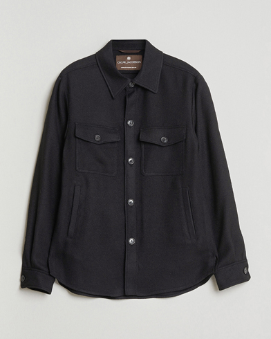 Oscar Jacobson Maverick Wool Overshirt Black – Noir