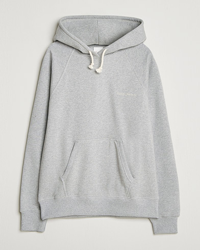 Nudie Jeans Gunde Logo Hoodie Grey Melange – Gris