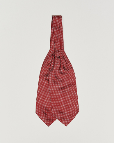 Amanda Christensen Silk Twill Micro Dot Ascot Wine Red – Rouge