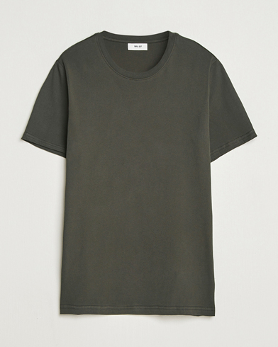 NN07 Percy Crew Neck T-Shirt Dark Army – Vert