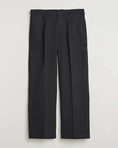 NN07 Kay Relaxed Fit Pleated Trousers Black – Noir