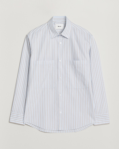 NN07 Freddy Striped Poplin Shirt Multi – Bleu