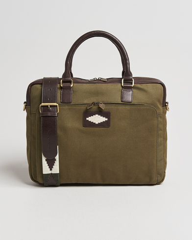 Pampeano Mensajero Canvas Briefcase Forest – Vert