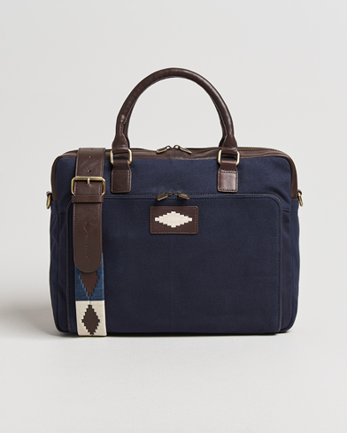 Pampeano Mensajero Canvas Briefcase Navy – Bleu