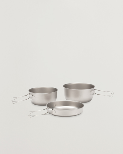 Snow Peak 3 Piece Cookset Titanium – Argent