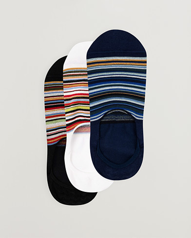 Paul Smith 3-Pack Signature Striped Invisible Socks Multi – Multicolore