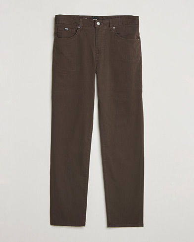BOSS BLACK Re.Maine Cotton 5-Pocket Pants Dark Brown – Marron