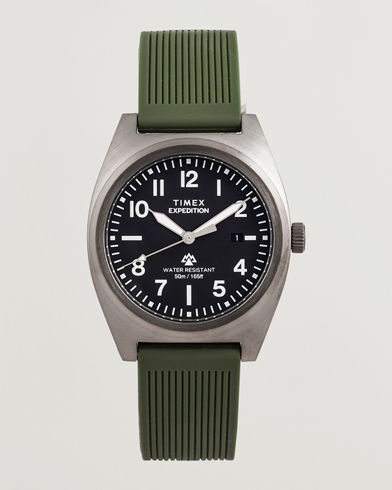 Timex Expedition Capstone Silicone Strap 39mm Black Dial – Vert