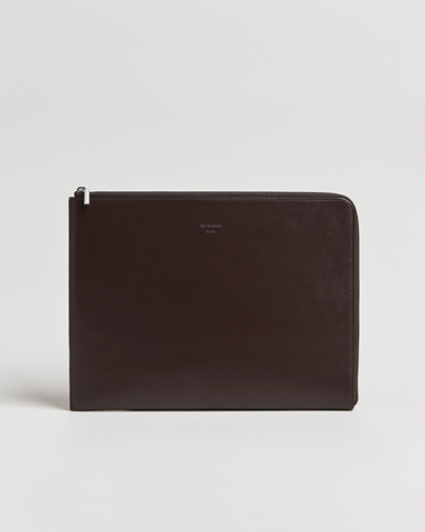 Tiger of Sweden Vitama Leather Portfolio Dark Brown – Marron