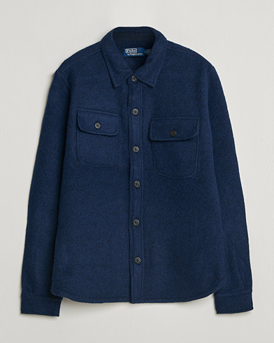 Polo Ralph Lauren Felted Wool Pocket Shirt RL Navy – Bleu