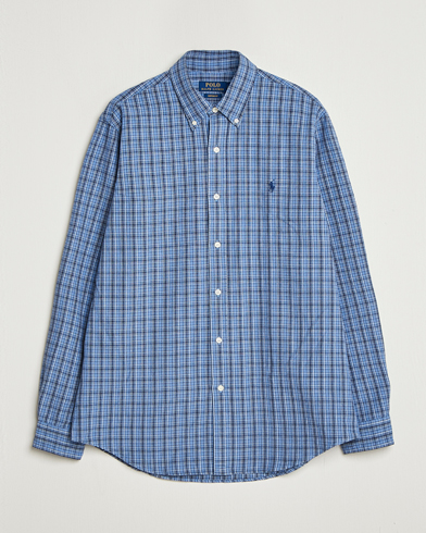 Polo Ralph Lauren Custom Fit Checked Shirt Blue Heather Multi – Bleu