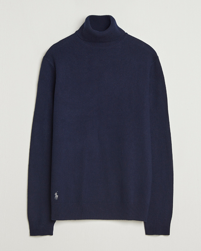 Polo Ralph Lauren Cotton/Wool Rollneck Hunter Navy – Bleu