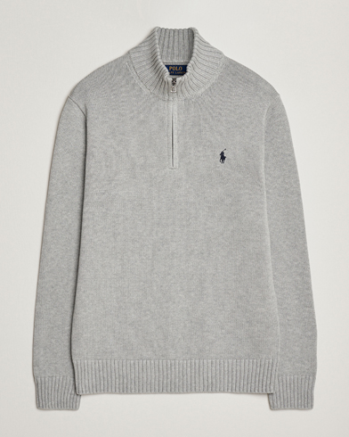 Polo Ralph Lauren Cotton Pullover Half Zip Andover Heather – Gris