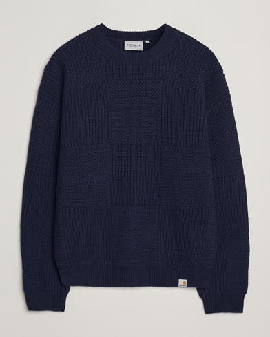 Carhartt WIP Bishop Knitted Sweater Dark Navy – Bleu