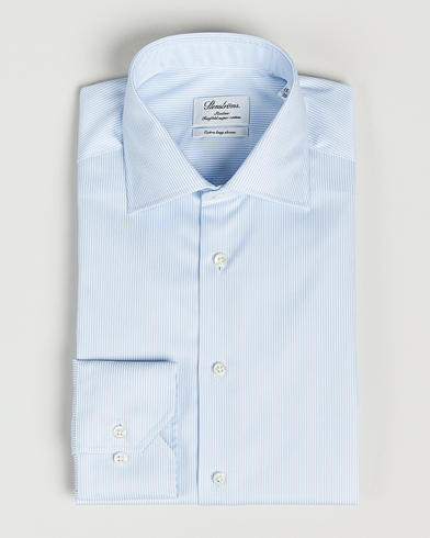Stenströms Slimline X-Long Sleeve Shirt White/Blue – Bleu