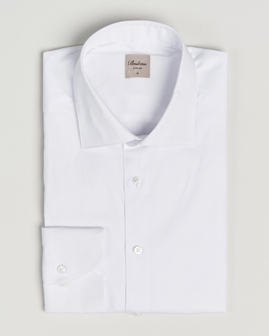 Stenströms Slimline Cotton Stretch Shirt White – Blanc
