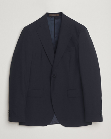 Oscar Jacobson Ego Wool Blazer Navy – Bleu