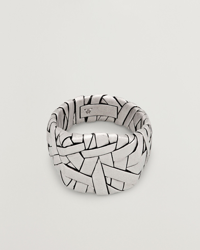 Tom Wood Quilt Ring Silver – Argent