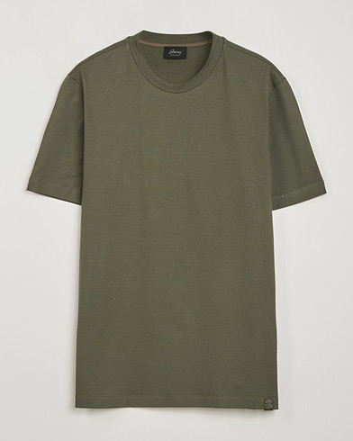 Brioni Short Sleeve Cotton T-Shirt Military – Vert