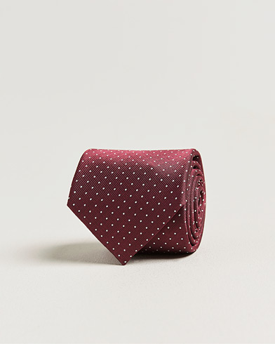 Brioni Jacquard Dot Silk Tie Burgundy – Rouge