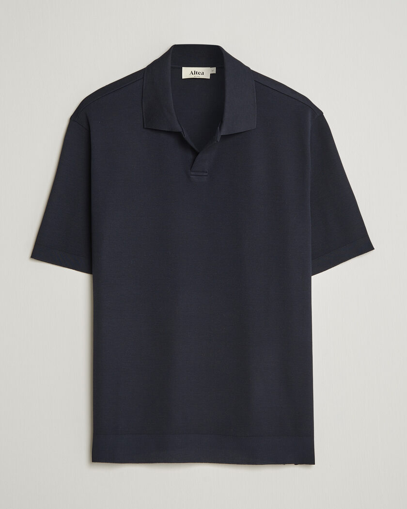 Altea Jersey Piquet Polo Navy – Bleu