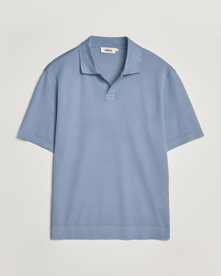 Altea Jersey Piquet Polo Light Blue – Bleu