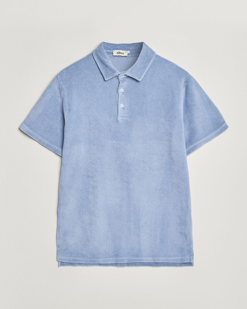 Altea Terry Cotton Polo Light Blue – Bleu