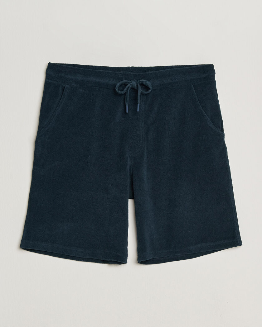 Altea Terry Drawstring Shorts Navy – Bleu