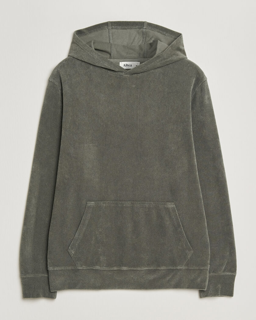 Altea Terry Cotton Hoodie Olive – Vert