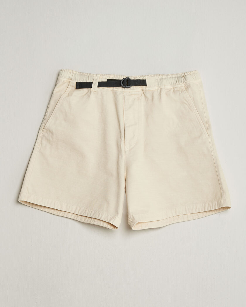 Stone Island Marina Organic Slub Cotton Shorts Ivory – Blanc