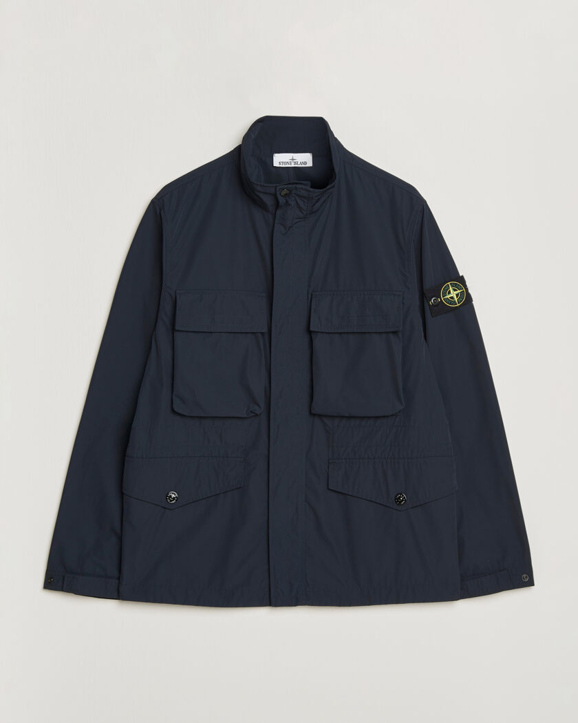 Stone Island Micro Twill Field Jacket Navy – Bleu