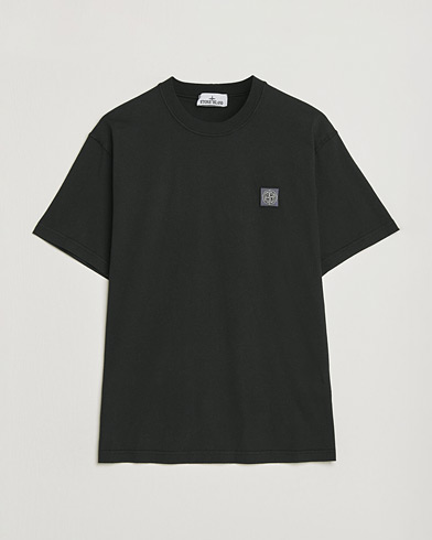 Stone Island Organic Cotton Fissato Effect T-Shirt Black – Noir